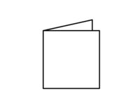 Papier-Klappkarte mit einer Falz in Hochformat.