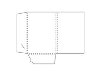 Papier-Mappe mit zwei Einstecklaschen und Fllhhe.