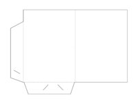 Papier-Mappe mit zwei Klapplaschen.