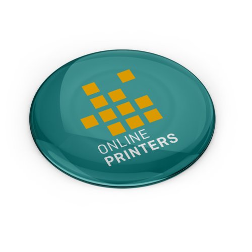 Farbiger 3D-Sticker mit gewlbter Oberflche.