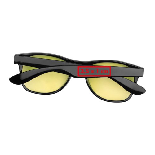 Sonnenbrille aus Kunststoff im klassischen Design.