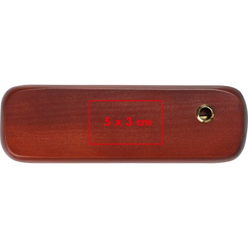 Braunes Holz-Schreibset mit Stift und Box.