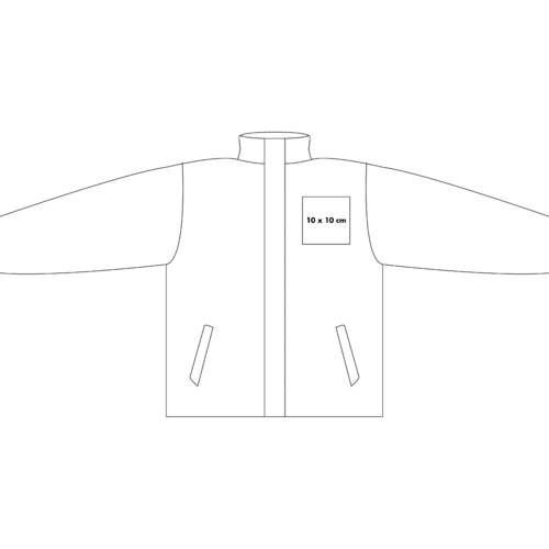 Einfarbige Jacke mit durchgehendem Reiverschluss und Seitentaschen.