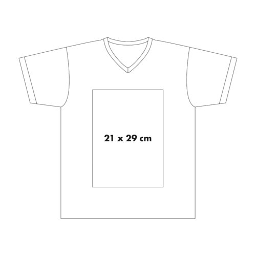 T-Shirt aus Baumwolle mit V-Ausschnitt und kurzen rmeln.