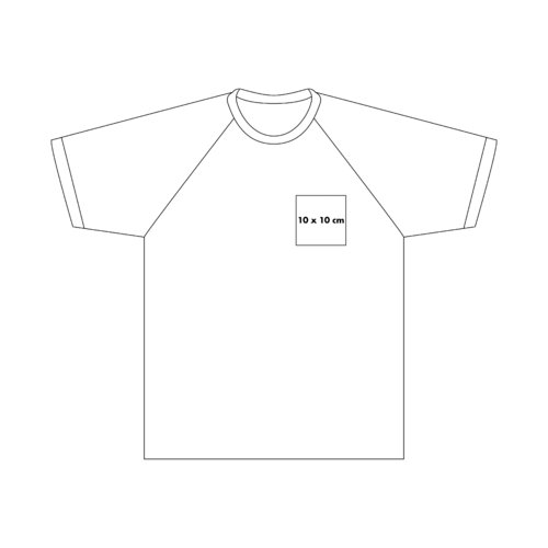 Helles Baumwoll-T-Shirt mit farblich abgesetzten rmeln.
