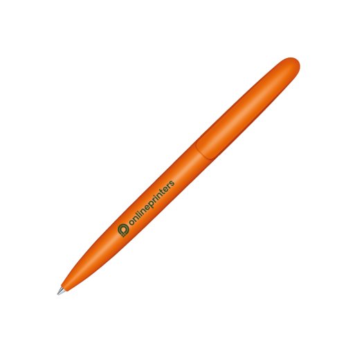 Oranger Bio-Drehkugelschreiber mit Clip.
