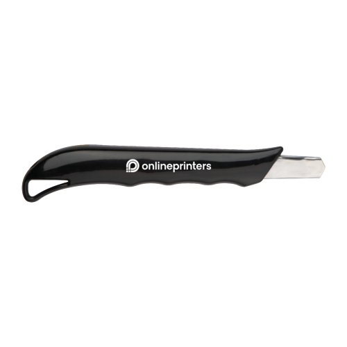 Schwarzes Sicherheitsmesser mit Klinge.