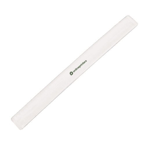 Weies Schnapparmband, das sich leicht um das Handgelenk wickeln lsst.