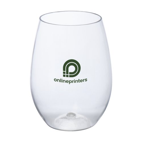 Transparenter Kunststoff-Trinkbecher.