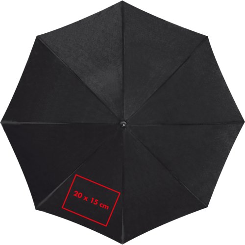 Schwarzer Automatik-Regenschirm in XL-Gre.