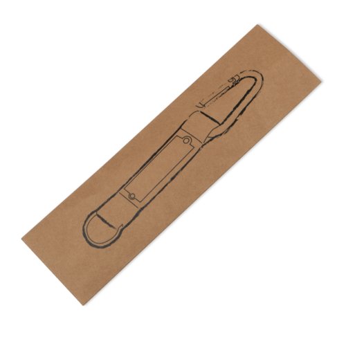 Grner Schlsselanhnger mit Karabinerhaken.