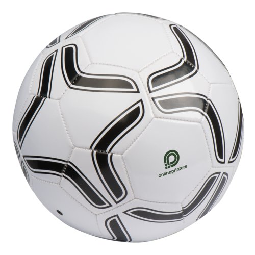 Weier Fuball aus synthetischem Material in Turniergre.