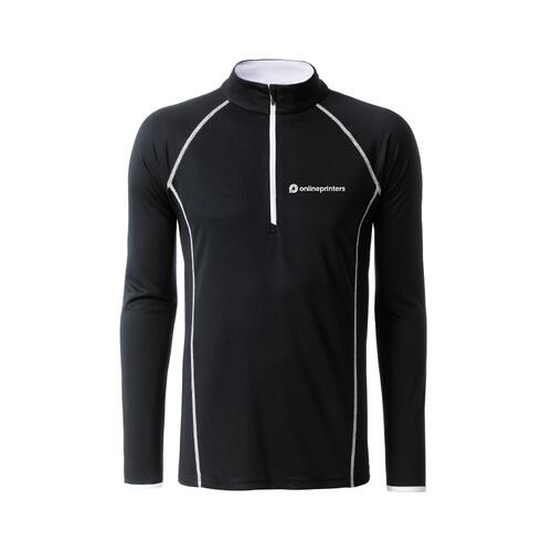 Sportliches Langarmshirt mit Rei�verschluss f�r Herren.