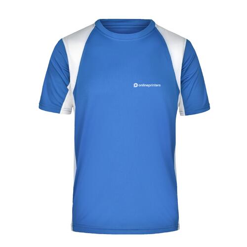 Blaues Funktionsshirt aus Polyester f�r Herren.