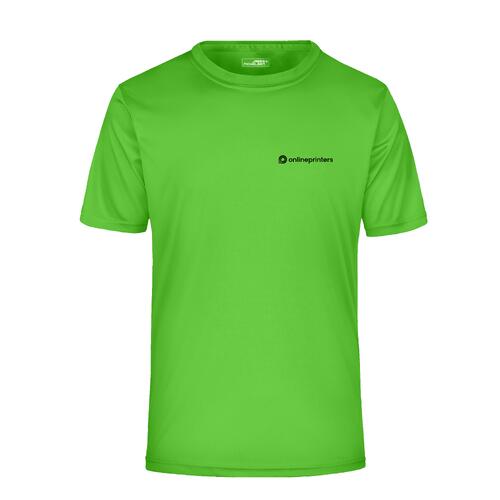 Apfelgr�nes Polyester T-Shirt mit kurzen �rmeln.