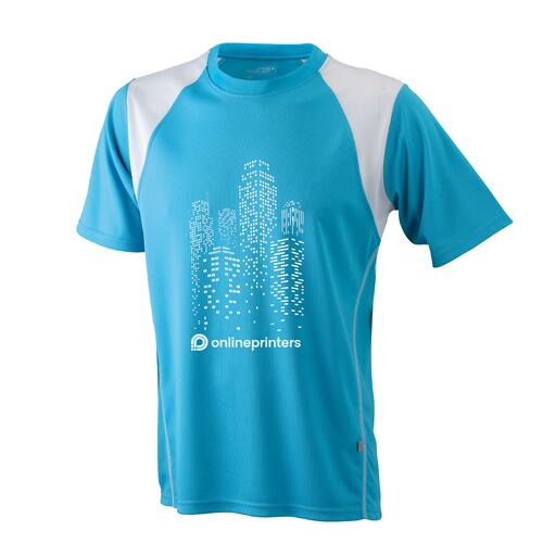 Hellblaues Funktionsshirt aus Polyester f�r Herren.