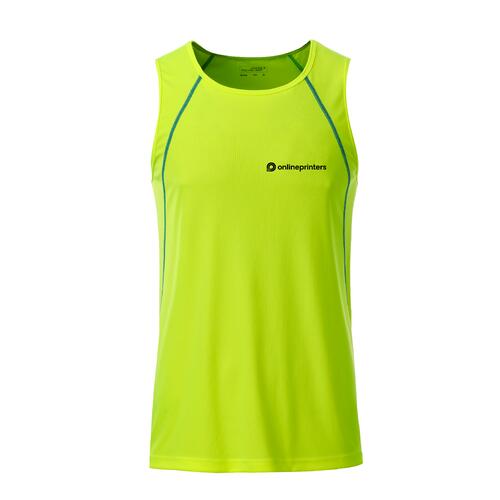 Neongelbes Tanktop aus Polyester f�r Herren.