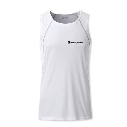 Wei�es Polyester Tanktop f�r Herren.