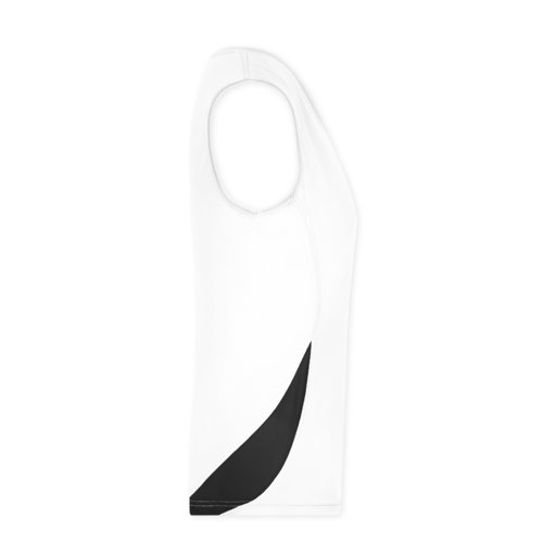 Weies/Schwarzes Polyester Tanktop fr Damen.