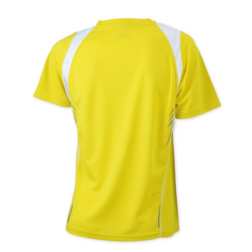 Gelbes Laufshirt aus Polyester fr Damen.