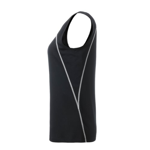 Schwarz-weies Tanktop aus Polyester fr Damen.