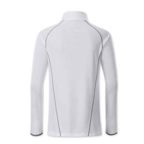 Weies Longsleeve aus Polyester fr Damen.