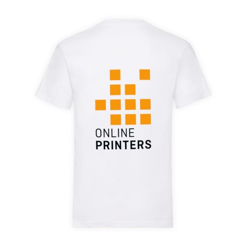 Weies Baumwoll-T-Shirt fr Herren mit kurzen rmeln.