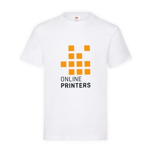 Weies Baumwoll-T-Shirt fr Herren mit kurzen rmeln.
