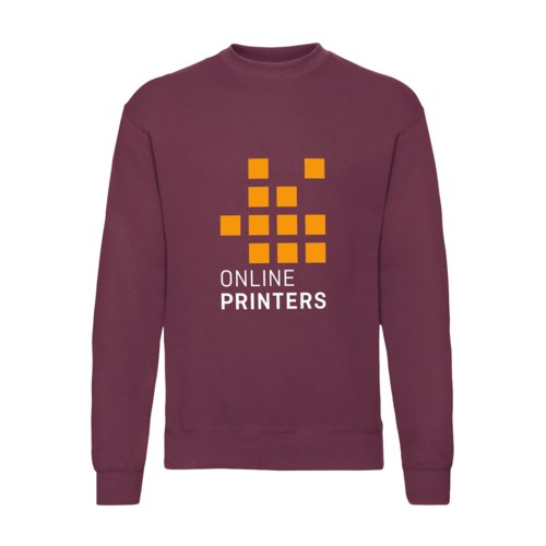 Burgunderfarbenes Sweatshirt aus Baumwollmischung fr Herren.