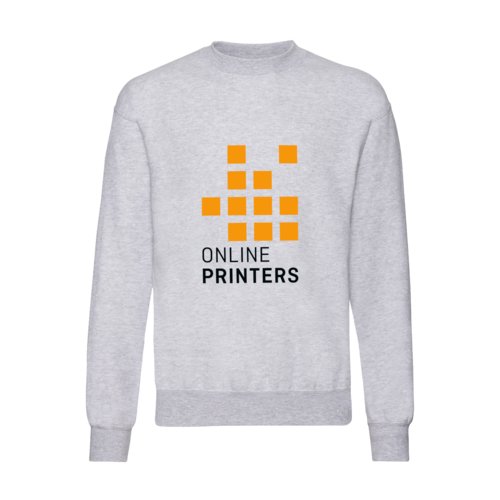 Grau meliertes Baumwoll-Polyester-Sweatshirt fr Herren.