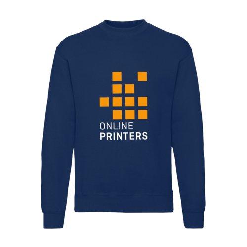 Navy-blauer Baumwoll-Polyester-Sweatshirt fr Herren.