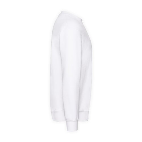 Weies Baumwoll-Polyester-Sweatshirt fr Herren.