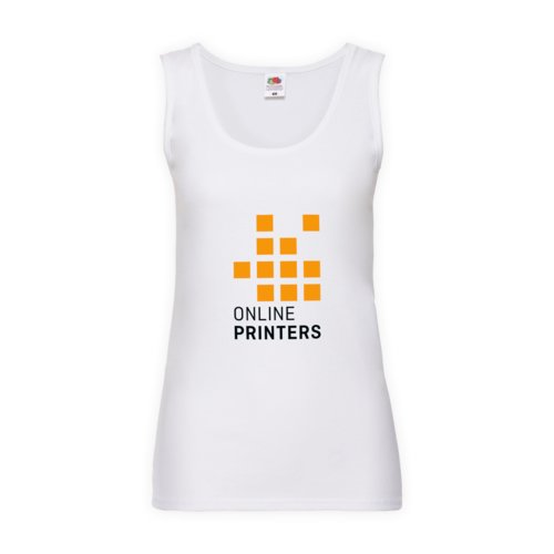 Weies Baumwoll-Tanktop fr Damen.