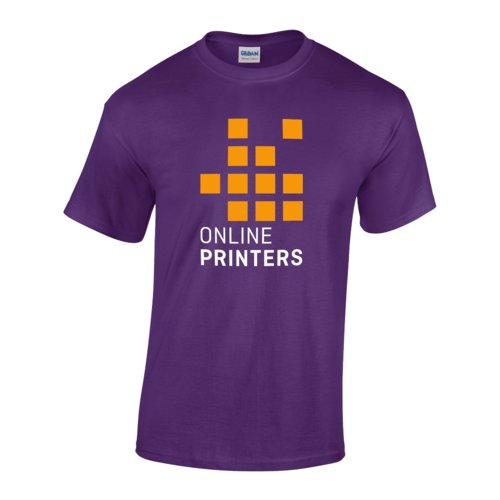 Violettes Baumwoll-T-Shirt fr Herren mit kurzem Arm.