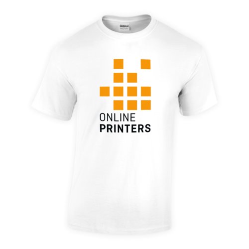 Weies Baumwoll-T-Shirt fr Herren mit kurzen rmeln.