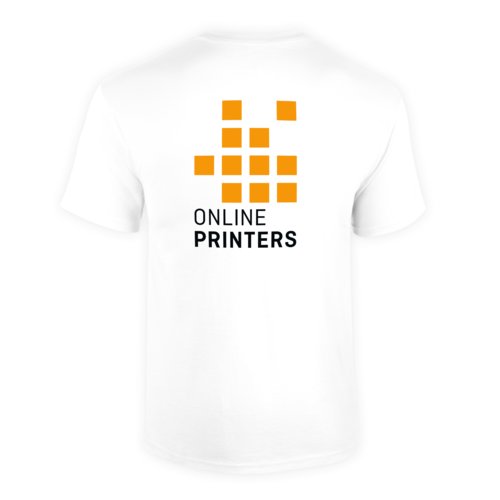 Weies Baumwoll-T-Shirt fr Herren mit kurzen rmeln.