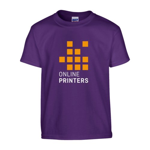 Violettes Baumwoll-T-Shirt, Unisex-Schnitt, mit kurzen rmeln.