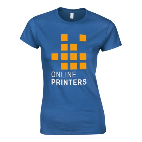 Royalblaues Damen T-Shirt aus Baumwolljersey mit kurzem Arm.
