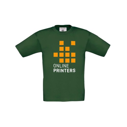 Grnes T-Shirt aus Baumwolle mit kurzen rmeln.