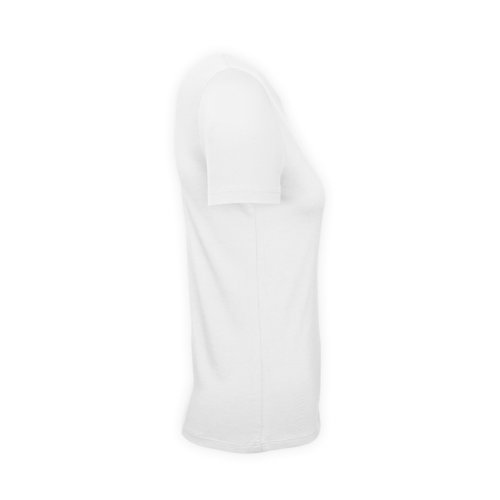Weies Baumwoll-T-Shirt fr Damen mit kurzen rmeln.