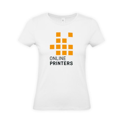 Weies Baumwoll-T-Shirt fr Damen mit kurzen rmeln.