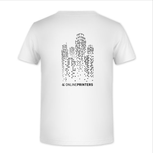 Weies Baumwoll-T-Shirt fr Kinder mit kurzen rmeln.