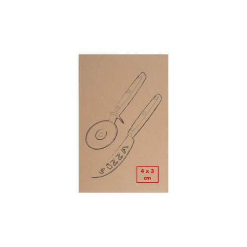 Pizza-Set, zweiteilig, inklusive Pizzaschneider und Messer.