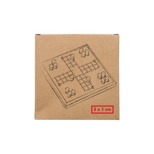 Holz-Brettspiel mit Spielfiguren.