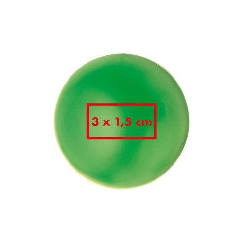 Grner Anti-Stress-Ball aus Gummi zum Kneten.
