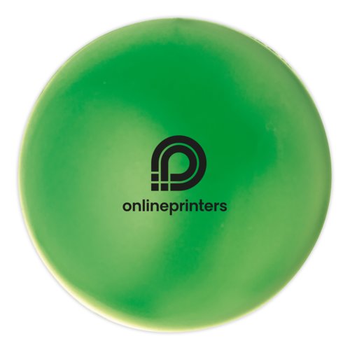 Grner Anti-Stress-Ball aus Schaumstoff.