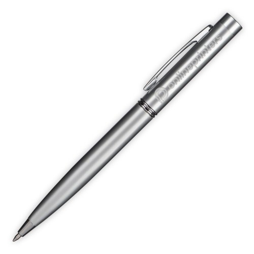 Grauer Metall-Laserpointer mit Muster.