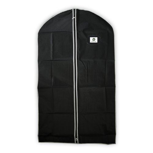 Schwarze Kleiderschutzhlle mit Reiverschluss.