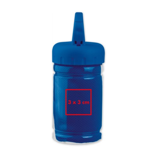 Blaues Sporthandtuch aus Mikrofaser.