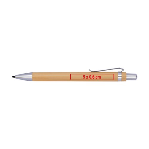 Holzfarbener Stift ohne Tinte mit Clip.